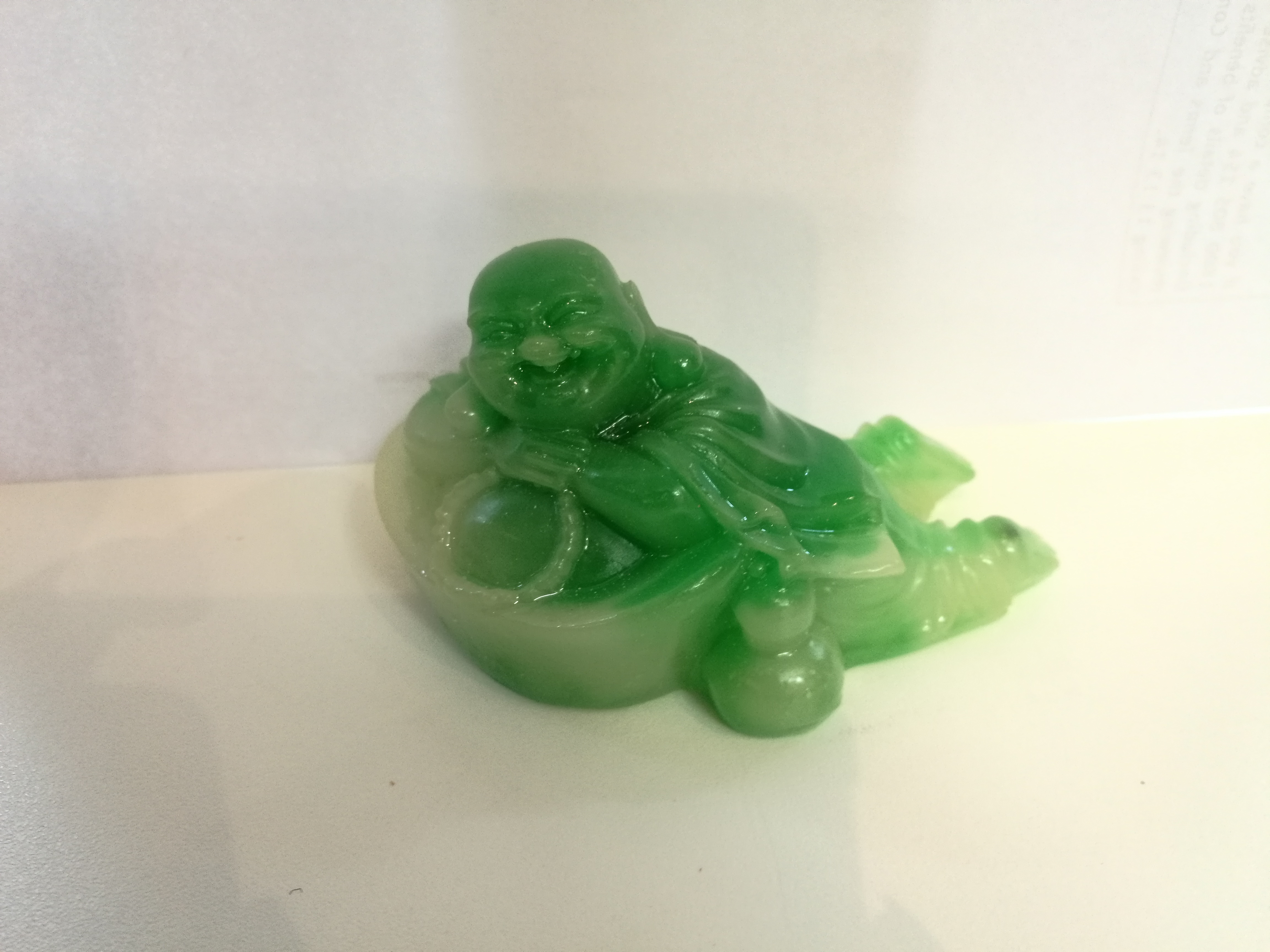 Green Jade Resin Laughing Buddha - The Random Shop AU